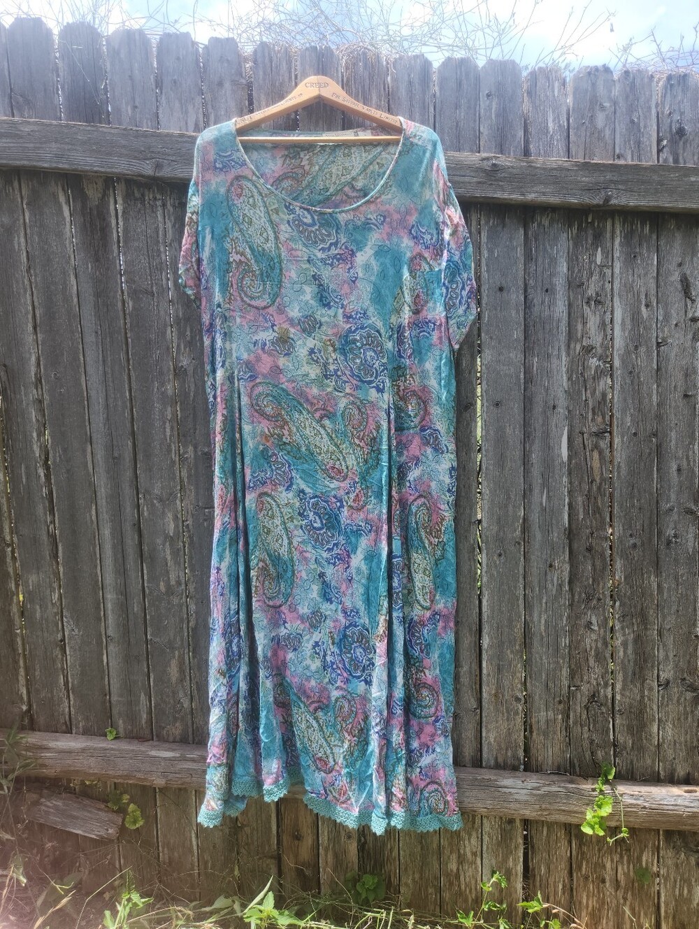 Vintage 90s Anna Maxwell Watercolored Boho Dress ( 1x )